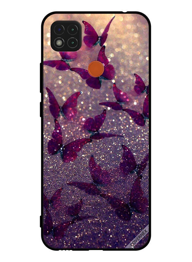 Covernex Protective Case Cover For Xiaomi Redmi 9C Glitter Butterflies - Image 1