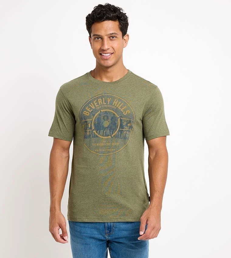 Beverly Hills Polo Club Printed Crew Neck Short Sleeves T-Shirt