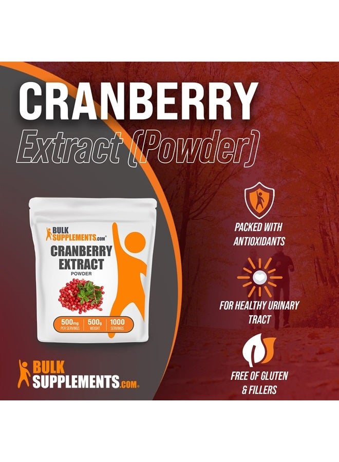 BulkSupplements .com Cranberry Extract Powder - Cranberry Supplement - Cranberry Powder Supplement - Cranberry Supplements for Women - 500mg per Serving, 1000 Servings (500 Grams - 1.1 lbs) - Image 2