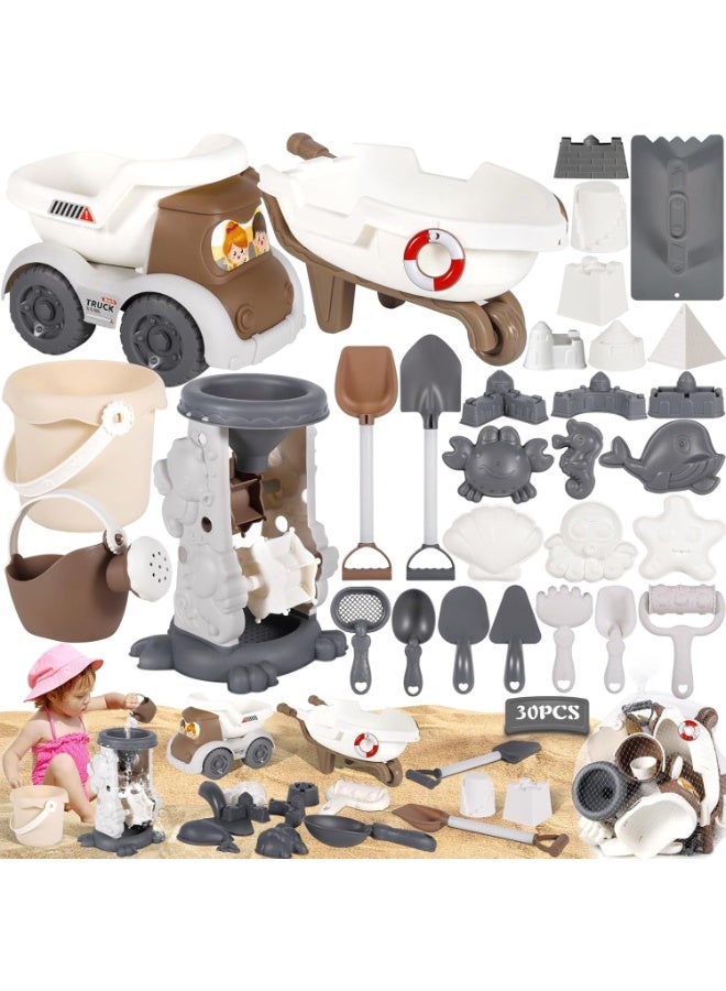 JAYATO 30-piece children's beach toy set for digging, playing in water, outdoor beachcombing, gardening, and space-themed toys with jujube seeds and sand. - Image 2