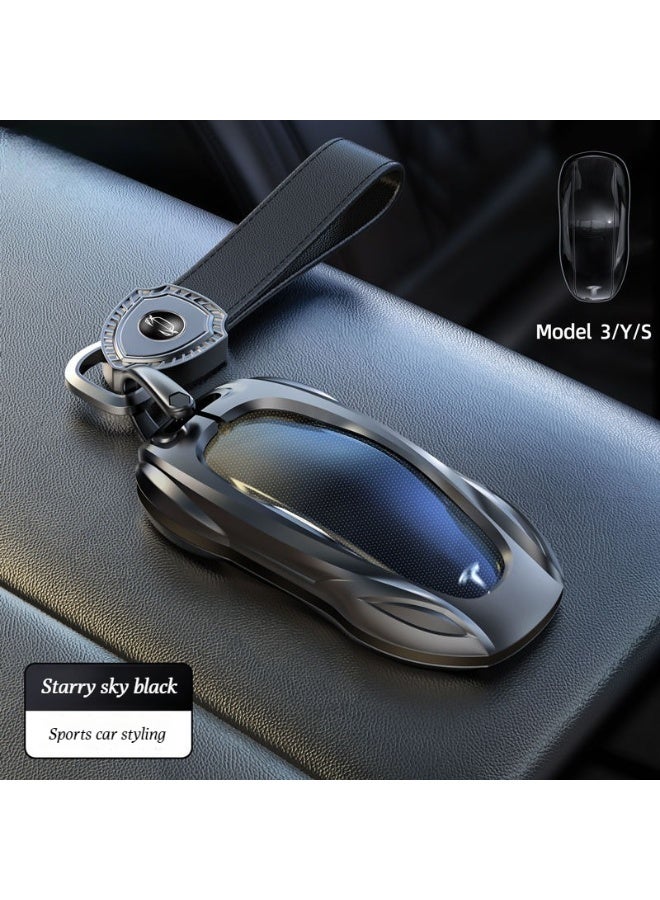 Tesla Suitable for Tesla card keys, model 3_Y_S_X updated version car metal protective cover, high-end car key protective cover - Image 1