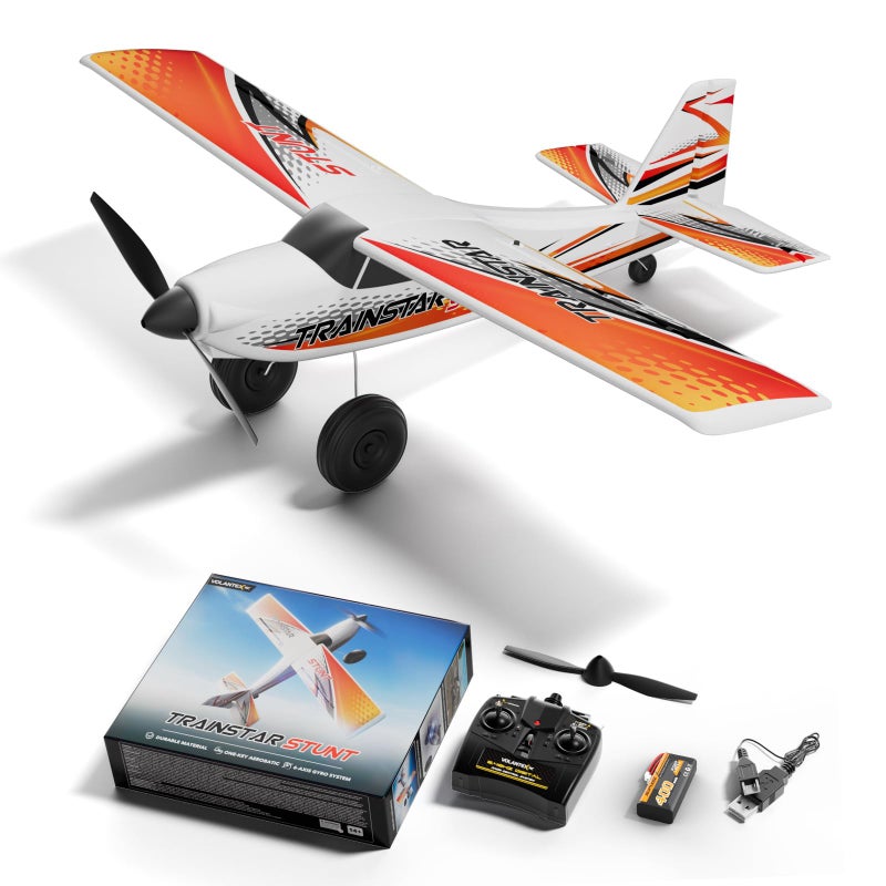 volantexrc 4 CH RC Plane TrainStar 500mm Brushless Remote Control Airplane Fighter RTF with 6Axis Gyro3 Modes  Aerobatics 24GHz Radio Controlled Aircraft for Beginners  Adults Red - Image 3