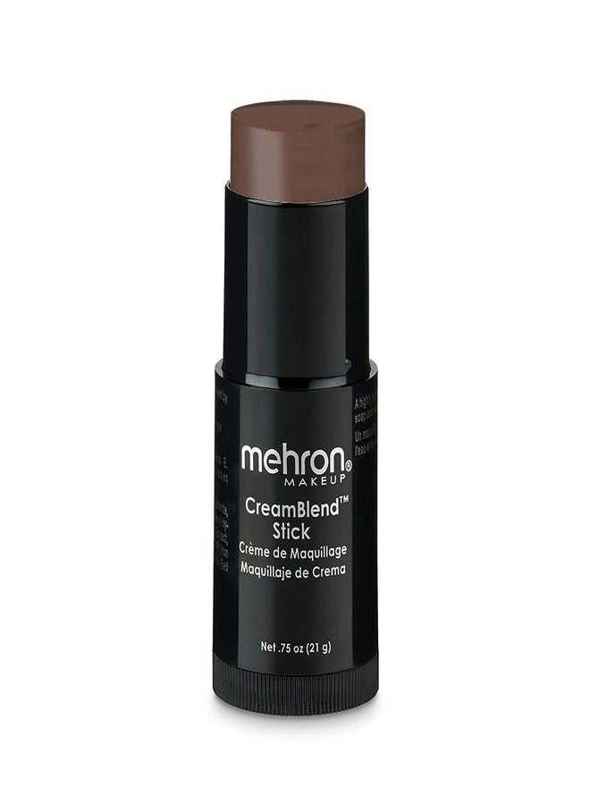 Mehron Makeup CreamBlend Stick | Face Paint, Body Paint, & Foundation Cream Makeup | Body Paint Stick Perfect for Halloween .75 oz (21 g) (Ebony) - Image 1