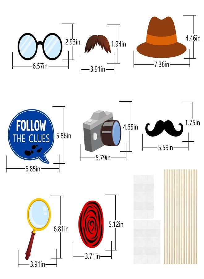 FOZEE Detective Photo Booth Props - Detective Party Decorations - True Crime Party Props - 20Pcs - Image 2