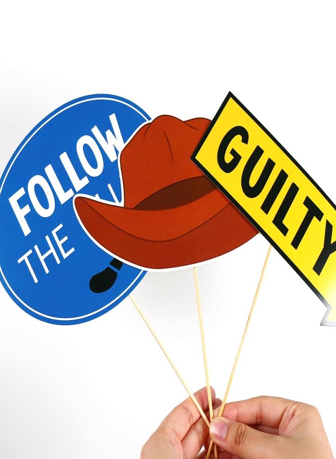 FOZEE Detective Photo Booth Props - Detective Party Decorations - True Crime Party Props - 20Pcs - Image 4