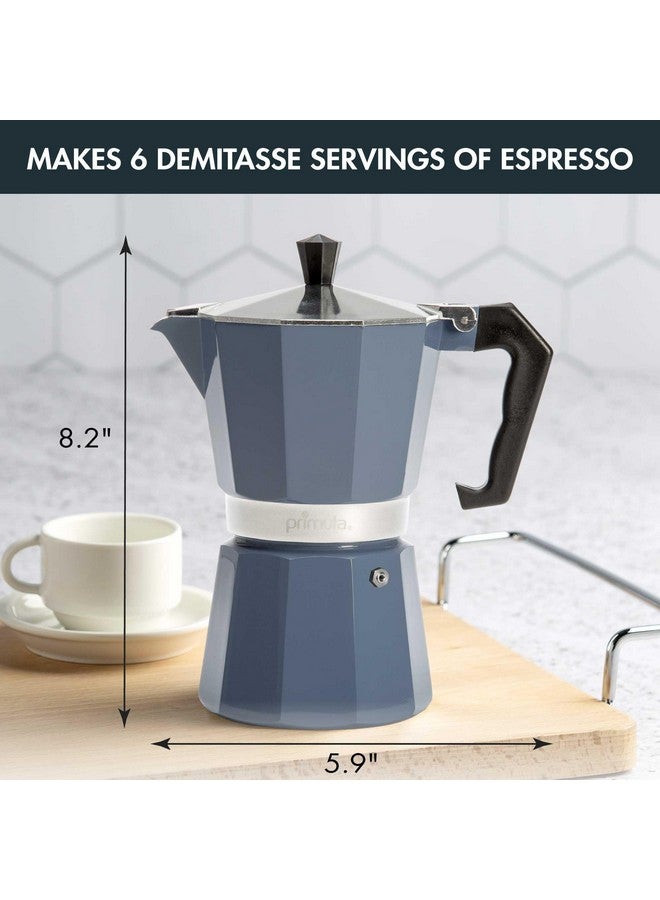 Primula Classic Stovetop Espresso and Coffee Maker, Moka Pot for Italian and Cuban Café Brewing, Greca Coffee Maker, Cafeteras, 6 Espresso Cups, Blue - Image 4