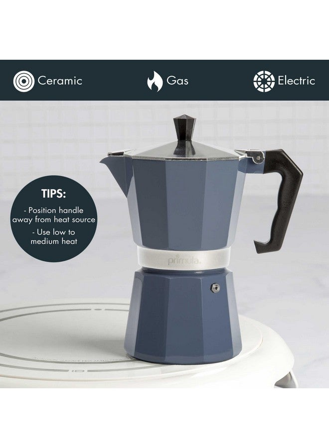 Primula Classic Stovetop Espresso and Coffee Maker, Moka Pot for Italian and Cuban Café Brewing, Greca Coffee Maker, Cafeteras, 6 Espresso Cups, Blue - Image 2