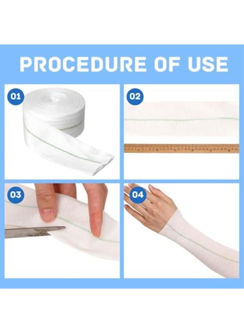 SYOSI Tubular Elastic Sport Bandage 2 Inch x 32.8 Feet, Reusable Stretch Dressing Retainer for Arm, Knee, and Leg, Gauze Stockinette Tubing for Injury Recovery and Support - Image 3