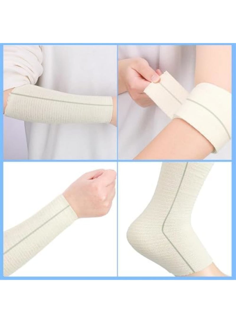 SYOSI Tubular Elastic Sport Bandage 2 Inch x 32.8 Feet, Reusable Stretch Dressing Retainer for Arm, Knee, and Leg, Gauze Stockinette Tubing for Injury Recovery and Support - Image 5