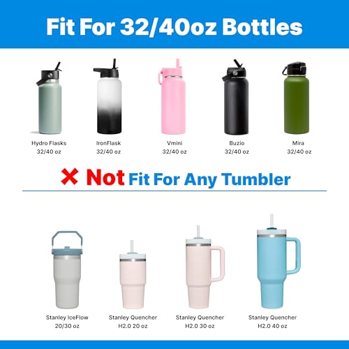 Bluwing Protective Silicone Boot Bottom for 32oz 40oz Hydroflask Water Bottles, Anti-Slip Bottom Sleeve Cover Bumper, NOT for Stanley Tumbler（Pink） - Image 2