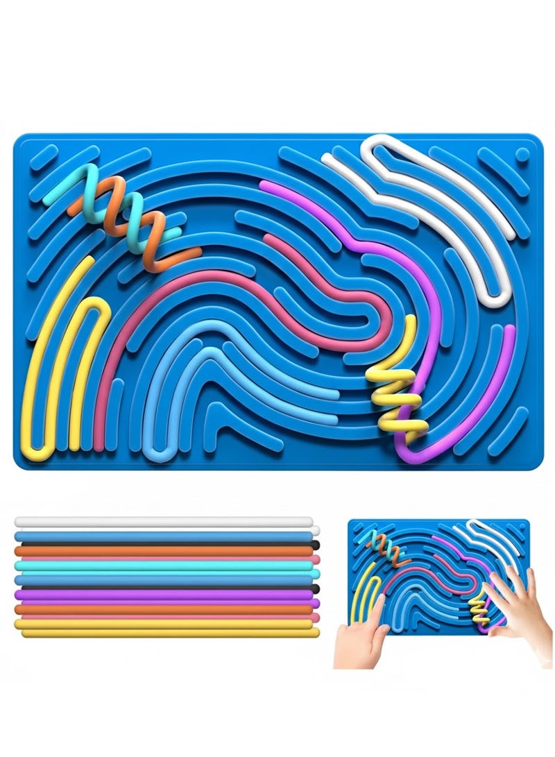 TFiOXL Sensory Activity Board Toys - Silicone Fidget Toy for Kids Push and Peel Calm Down Toy Double-Sided Pad Sensory Toys for Boys Girls Activities Travel Ages 3+ - Image 1