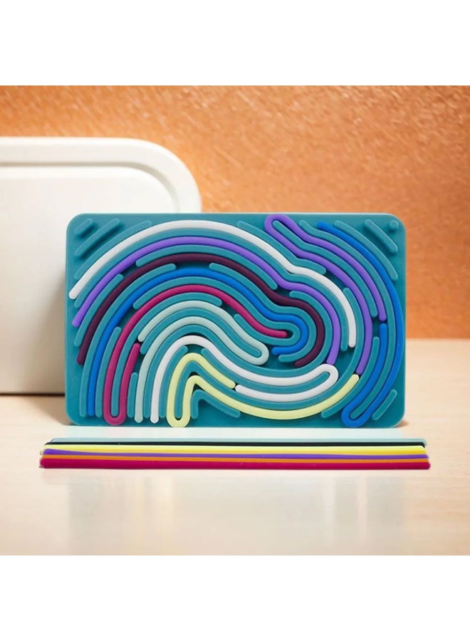 TFiOXL Sensory Activity Board Toys - Silicone Fidget Toy for Kids Push and Peel Calm Down Toy Double-Sided Pad Sensory Toys for Boys Girls Activities Travel Ages 3+ - Image 2