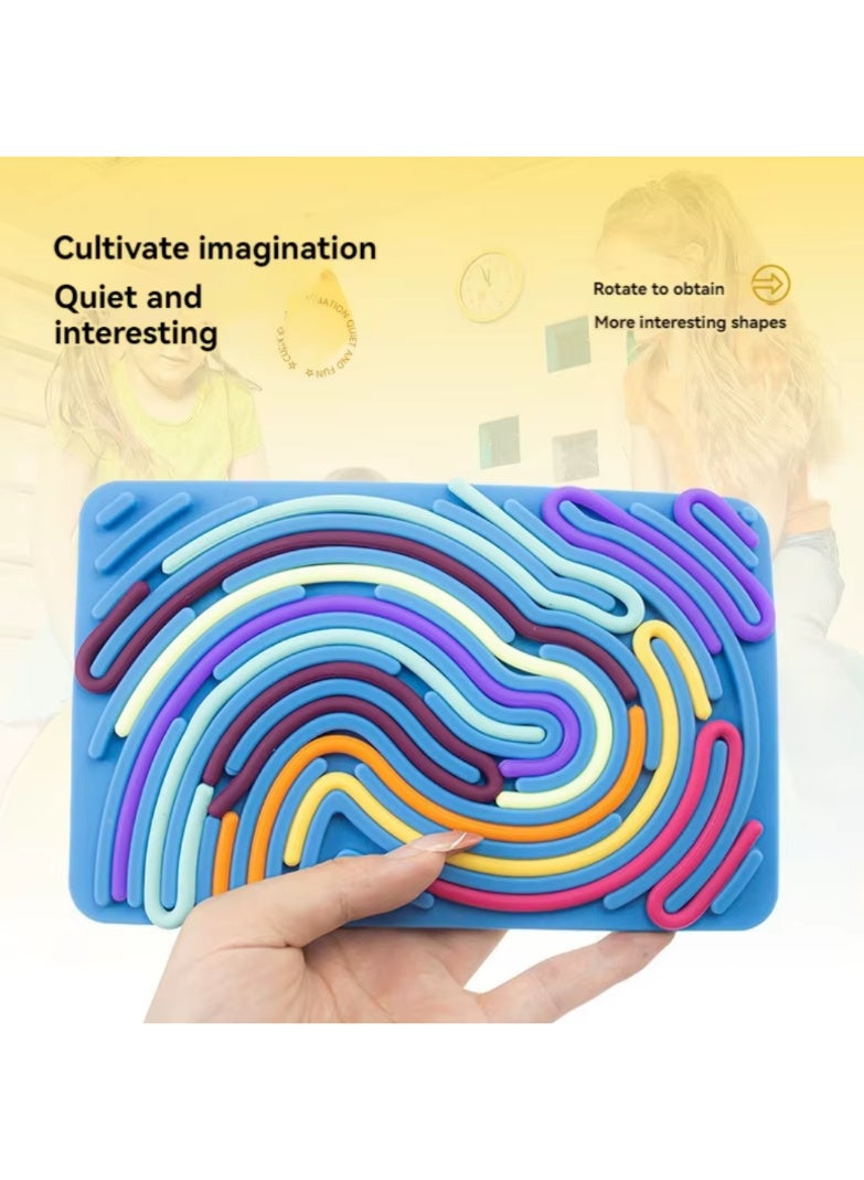 TFiOXL Sensory Activity Board Toys - Silicone Fidget Toy for Kids Push and Peel Calm Down Toy Double-Sided Pad Sensory Toys for Boys Girls Activities Travel Ages 3+ - Image 3