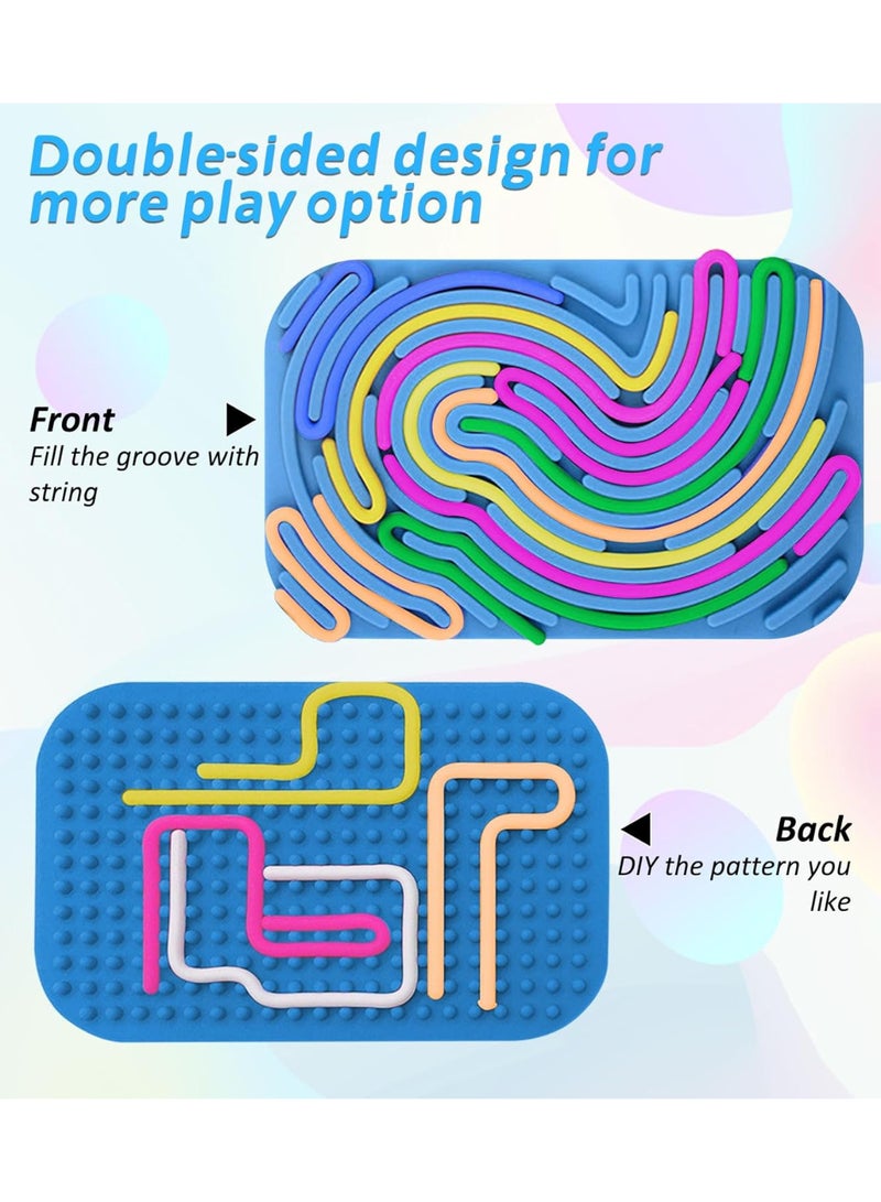 TFiOXL Sensory Activity Board Toys - Silicone Fidget Toy for Kids Push and Peel Calm Down Toy Double-Sided Pad Sensory Toys for Boys Girls Activities Travel Ages 3+ - Image 5