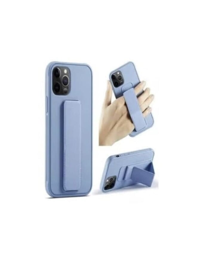 S-TOP 3 in 1 back cover with hand grip 1 screen cover and camera cover for iPhone 13 Pro Max Blue - Image 2