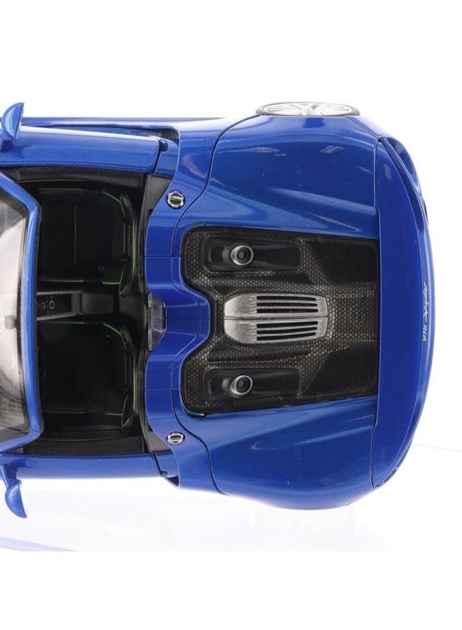 MSZ Porsche 918 Spyder 1:24 Scale Licensed Diecast Scale Model Car (Silver Blue) - Image 2