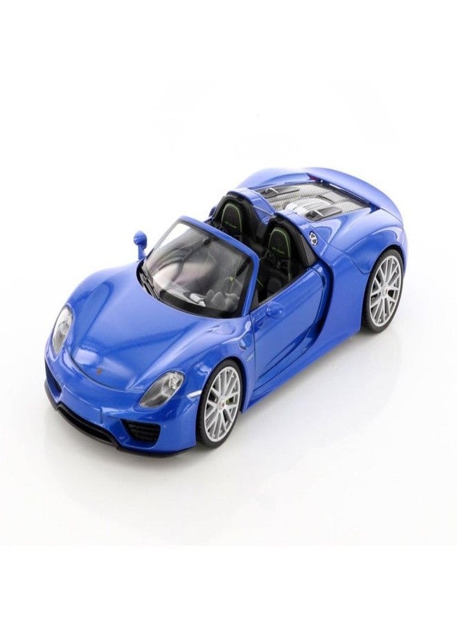 MSZ Porsche 918 Spyder 1:24 Scale Licensed Diecast Scale Model Car (Silver Blue) - Image 1