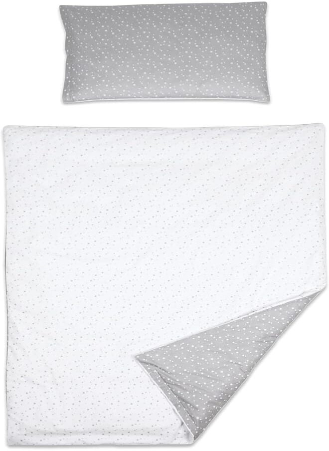 BABY COMFORT Baby Comfort 2 Piece Kids Bedding Set 120x90 cm Reversible Duvet Cover & Pillowcase for Toddler Cot (Small Stars) 