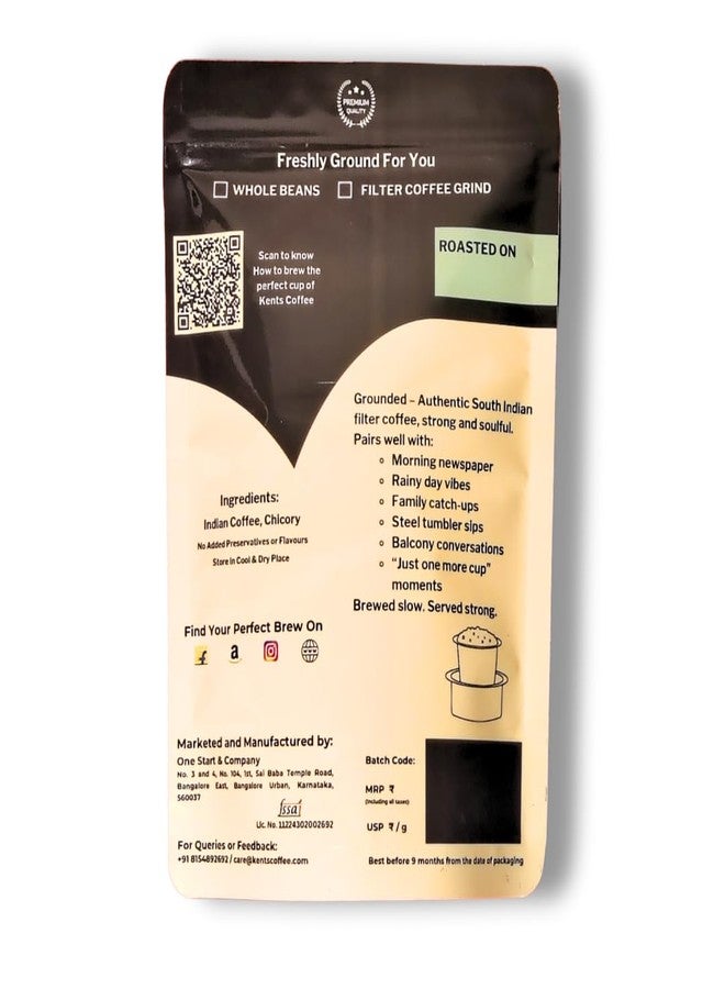 Kents Coffee عبوتان من قهوة كينتس المفلترة 90:10 | مسحوق قهوة جنوب هندية فاخرة | مزيج 90% قهوة و10% هندباء | نكهة قوية ورائحة غنية | عبوة من قطعتين (250 غرام لكل عبوة) - Image 3