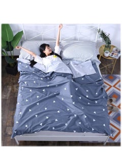 Sleeping Bag Liner, Portable Cotton Camping Travel Sheet, Double Sleep Sack Adult for Hostels Outdoor Picnic Planes Trains 180 * 210cm