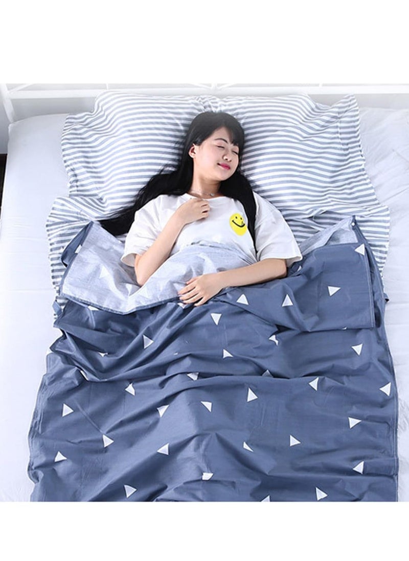 Generic - Sleeping Bag Liner, Portable Cotton Camping Travel Sheet, Double Sleep Sack Adult for Hostels Outdoor Picnic Planes Trains 180 * 210cm - Image 1
