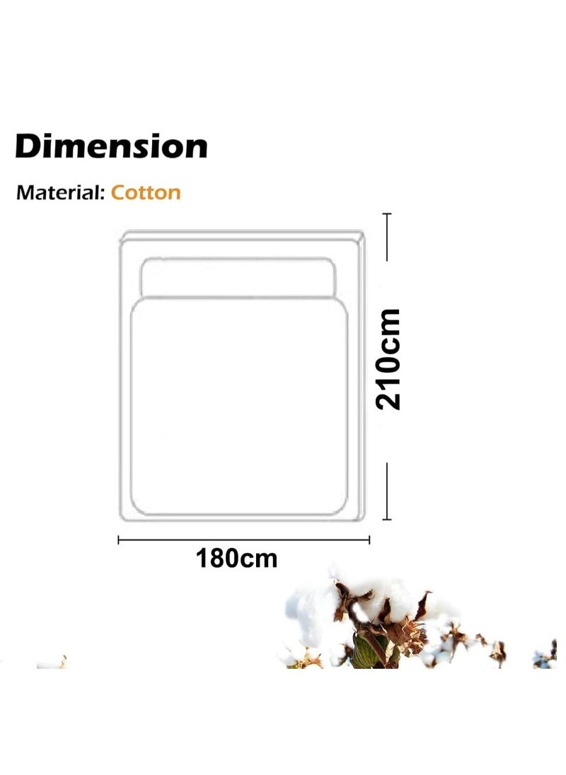 Generic - Sleeping Bag Liner, Portable Cotton Camping Travel Sheet, Double Sleep Sack Adult for Hostels Outdoor Picnic Planes Trains 180 * 210cm - Image 1