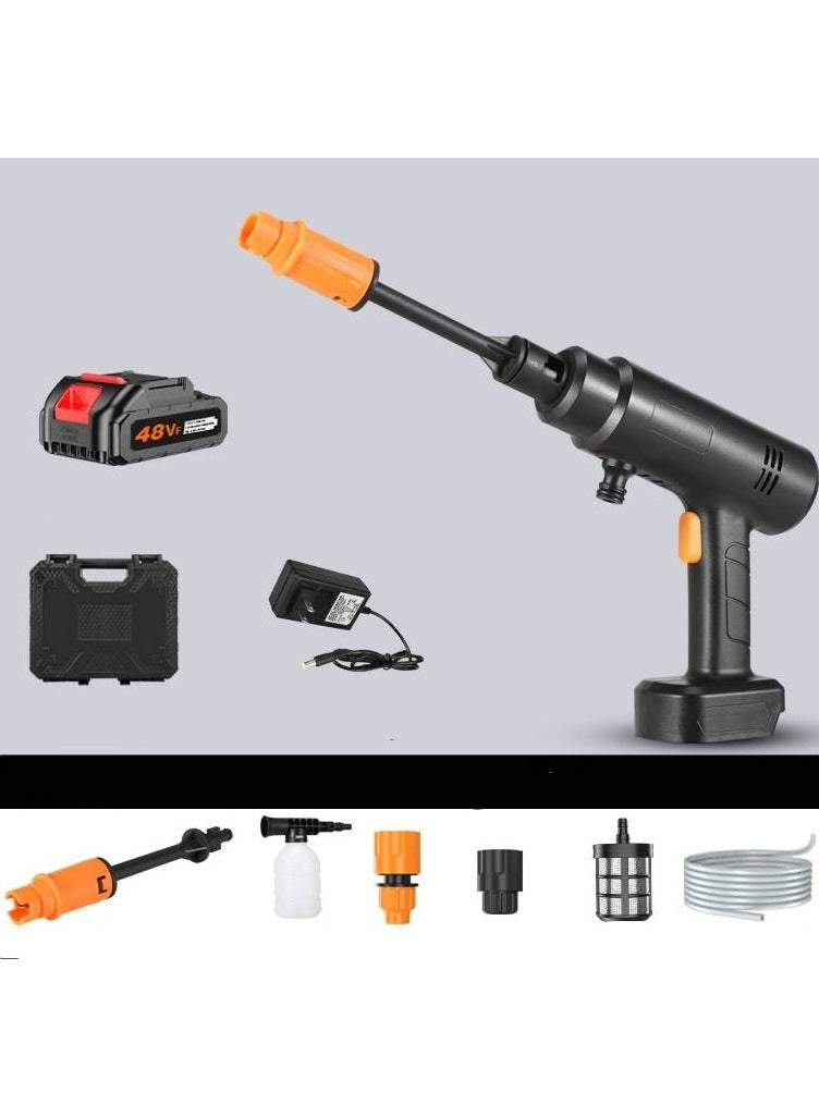 ارواق غسيل السيارات مدفع المياه قوي ارتفاع ضغط مدفع المياه غسيل السيارات المنزلية بطارية ليثيوم عالية الطاقة بطارية ليثيوم محمولة لاسلكية