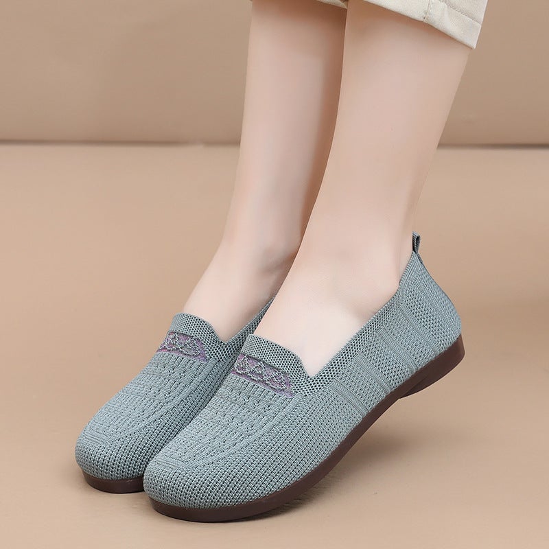 Middle-Aged And Elderly Mother Shoes One-Step Flat Shoes For The Elderly Old Beijing Cloth Shoes Non-Slip Soft Shoes - Image 3