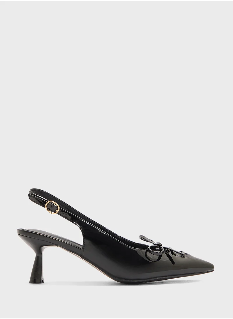 أندرينا Heeled Pointed Sling Back Pump