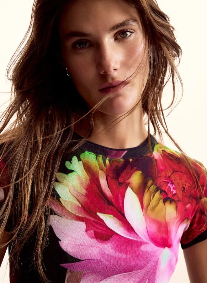 Desigual Multicolour T-shirt designed by mr. christian lacroix for Women | Best Price UAE