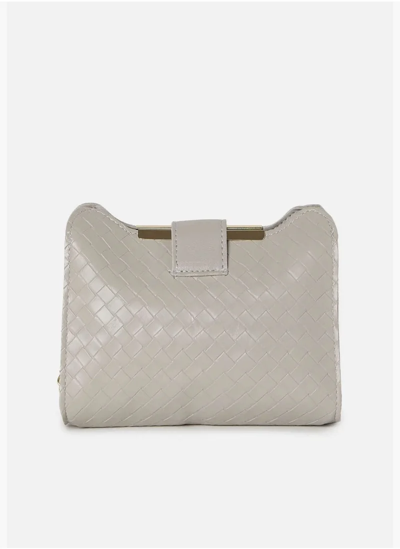 Haute Sauce Textured Push Lock Sling Bag with Chain Strap