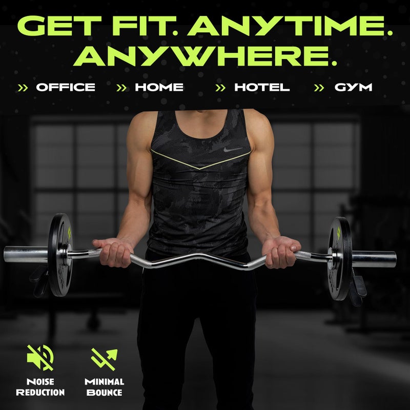 Rage Fitness أوزان حديدية من رايج فيتنس، مطلية بالمطاط، إدخال فولاذي 2" (5 رطل، 10 رطل، 25 رطل، 45 رطل - تُباع بشكل فردي) - Image 4
