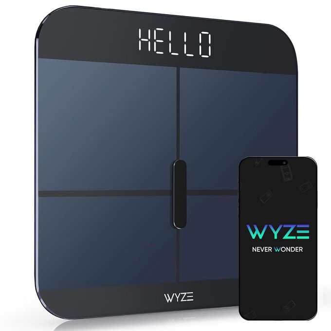 WYZE Smart Scale X Digital Bathroom Scale for Body Weight BMI Body Fat Muscle Mass Heart Rate Monitor Sync with Health Apps for People Baby Pet 400 lbs Black - Image 2