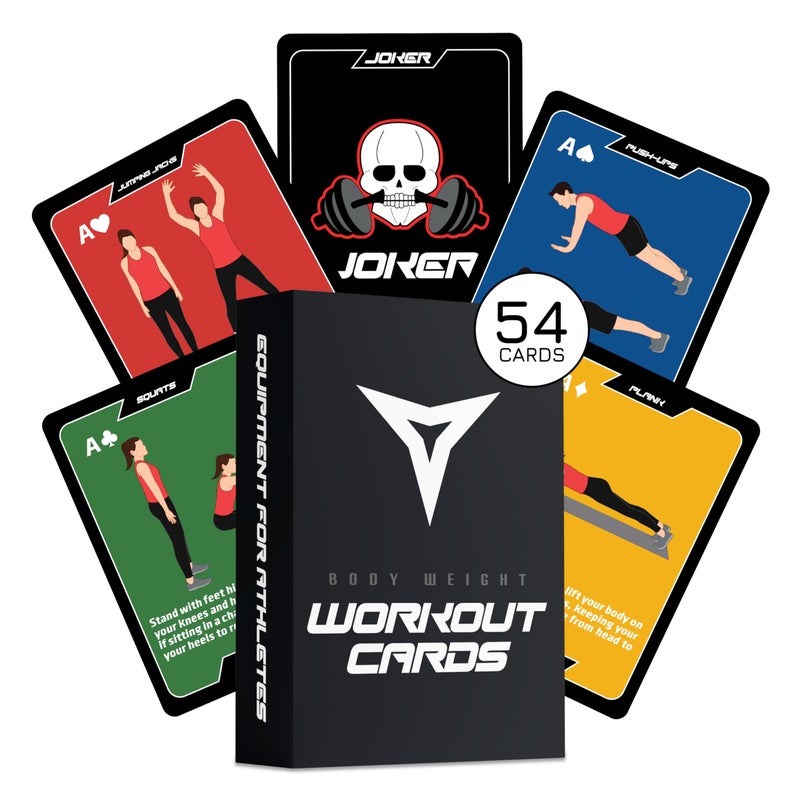 BREAKING LIMITS Workout Cards Deck Body Weight Exercise Cards for Home Workouts Fitness Cards for Men Women Body Deck for Weightlifting Workout Card Games - Image 3