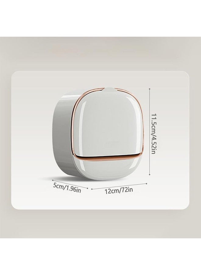 Wall-mounted Soap Dish Holder,Hollow Soap Box With Drain,Soap Holder Without Drilling,Elegant Self Drain Soap Box,Bathroom Storage Rack, High Load-Bearing Stable Convenient Soap Holder Soap Saver,Decorative Bathroom Soap Tray With Sliver Iron Frame,Creative Soap Box Suitable for Bathroom, Bathtub Kitchen Sink - Image 2