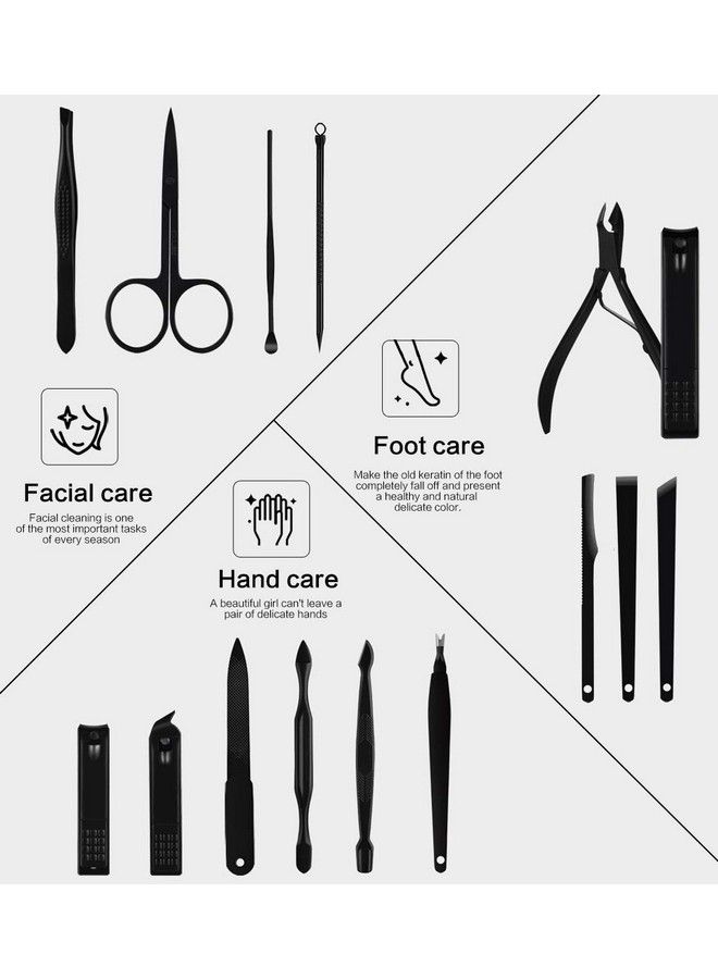 QLNE Nail Clippers Sets High Precisio Stainless Steel Nail Cutter Pedicure Kit Nail File Sharp Nail Scissors And Clipper Manicure Pedicure Kit Fingernails & Toenails With Portable Stylish Case Red - Image 3