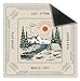FDHSPAAM Vintage Boho Camping Mahjong Mat 315 x 315 Inch Forest Mountain Nature Adventure Camper NonSlip Noise Reduction Mahjong Table Mat for American Mah Jong Poker Card Board Games Dominoes - Image 2