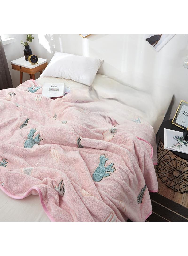 Bluejw 1-Piece Cactus Pattern Cozy Blanket Air Conditioning Blanket - Image 1