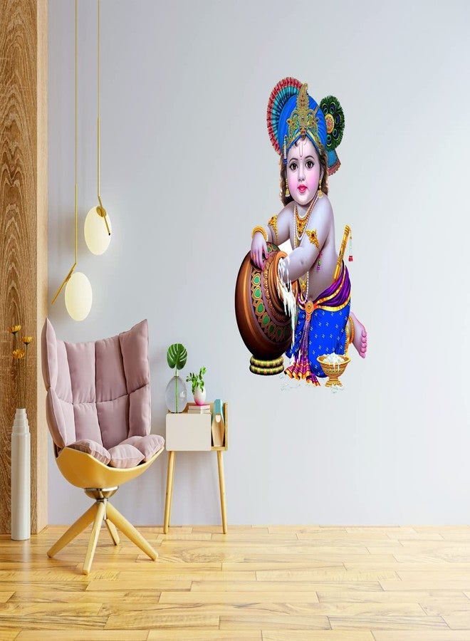 Techgifti ملصق حائط Techgifti Bal Krishna Makhan Chor (متعدد الألوان، الحجم - 61 سم × 46 سم) - Image 5