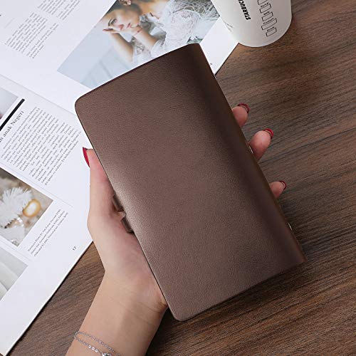 Romozi RFID Credit Card Holder, Leather Business Card Organizer with 96 Card Slots, Credit Card Protector for Managing Your Different Cards and Important Documents to Prevent Loss or Damage (Brown) - Image 3