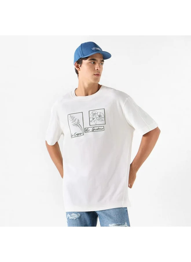 Lee Cooper Lee Cooper Embroidered Crew Neck T-shirt with Short Sleeves