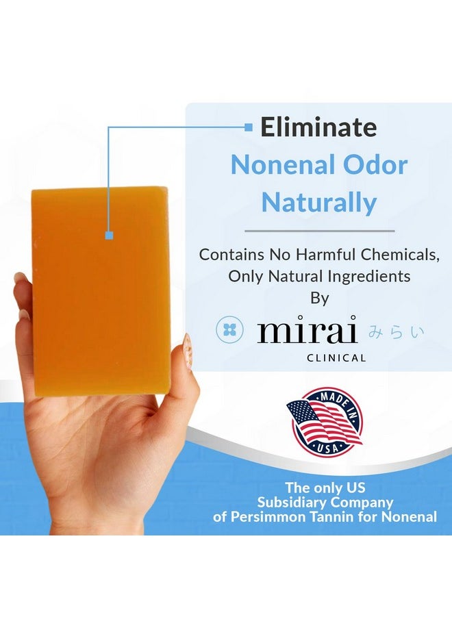 Mirai - Mirai Clinical 100G Persimmon Soap Bar For Body Mirai Soap Persimmon Persimmon Soap Persimmon Extract Soap Japanese Body Odor Soap Green Tea Extract Deodorant Soap Bar For Men & Women - Image 1