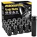 MIKKUPPA 20PCS M12x15 Lug Nuts Replacement for Honda Accord CRV Civic Toyota Camry Corolla Highlander RAV4 Tacoma Ford Escape Focus Fusion Aftermarket Wheel Black 6 Spline 20PCS Tire Lug Nuts - Image 2