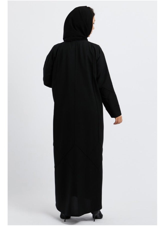 Evva Evva Luxury Saudi Abaya for Women – Elegant Open Front Modest Wear in Premium Fabric – Ideal for Ramadan, Eid, and Everyday Elegance  - Image 4