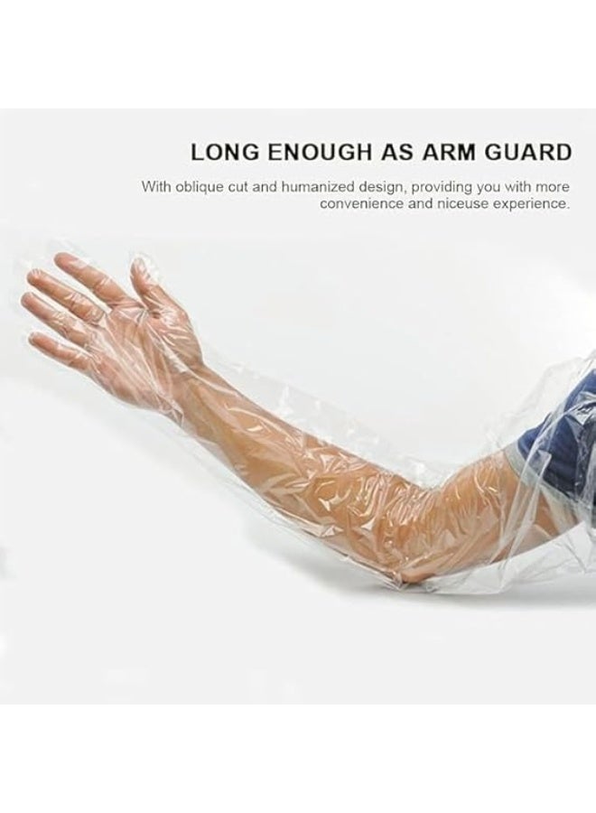 HaHaHai 50 Pcs Long Arm Disposable Field Dressing Gloves for Veterinary Use, Ideal for Gutting Deer, Gardening, and Painting - Full Arm Protection.  - Image 2