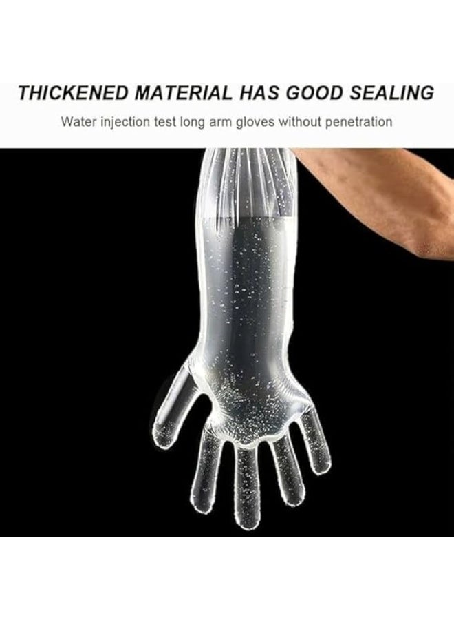 HaHaHai 50 Pcs Long Arm Disposable Field Dressing Gloves for Veterinary Use, Ideal for Gutting Deer, Gardening, and Painting - Full Arm Protection.  - Image 4