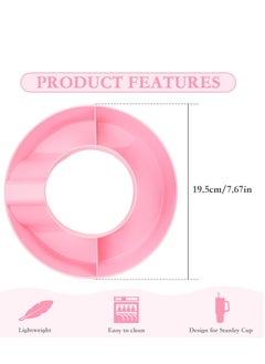 Y&D 40oz Snack Bowl for Stanley Cup, Reusable Ring Compatible, Tumbler with Handle, Cute Water Bottle Accessories Long Silione, Pink  - Image 5