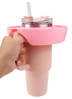 Y&D 40oz Snack Bowl for Stanley Cup, Reusable Ring Compatible, Tumbler with Handle, Cute Water Bottle Accessories Long Silione, Pink  - Image 2