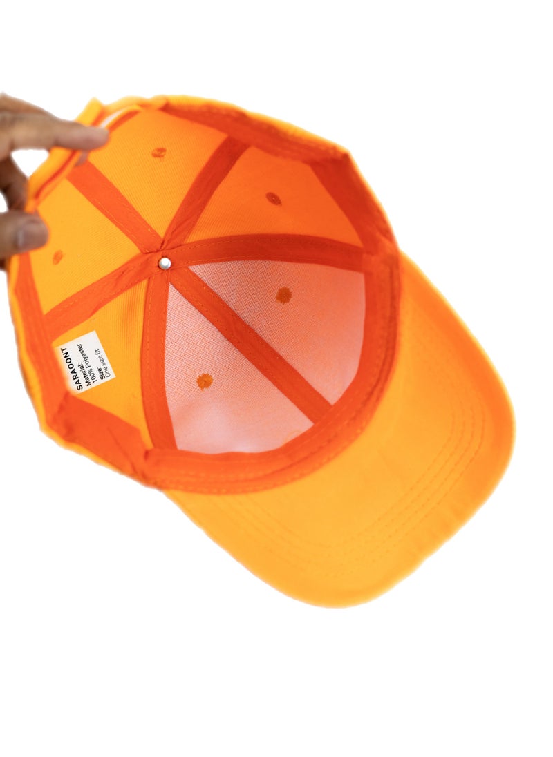 SARAOONT - Classic Gold Polyester Baseball Cap - Adjustable Unisex Dad Hat for Running, Workouts, and Outdoor Activities - Image 1