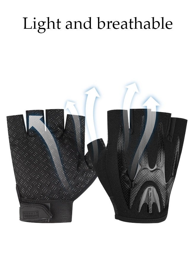 DUNISO Half Finger Tactical Glove，Multi Functional Outdoor Sports Gloves，Men's Training Gloves，Wear Resistant And Slip Resistant，Equipped With Adjustable Velcro，Suitable For Outdoor Activities Such As Motorcycle Riding, Cycling, Hiking - Image 4